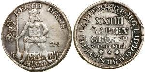 2/3 Thaler / 1 Gulden / 24 Mariengroschen States of Germany Plata 