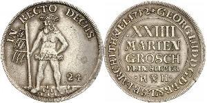 2/3 Thaler / 1 Gulden / 24 Mariengroschen States of Germany Silber 
