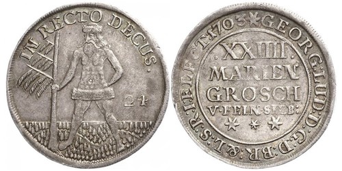 2/3 Thaler / 1 Gulden / 24 Mariengroschen States of Germany Silber 