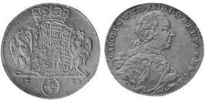 2/3 Талер Ансбах (княжество) (1398–1792) Серебро Charles William Frederick, Margrave of Brandenburg-Ansbach (1712 – 1757)