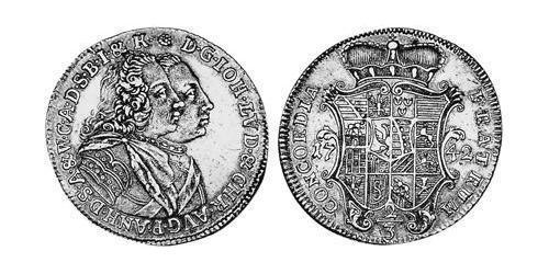 2/3 Талер Княжество Ангальт-Цербст (1544 - 1796) Серебро Иоганн Август (князь Ангальт-Цербста) (1677 – 1742)