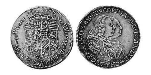 2/3 Талер Княжество Ангальт-Цербст (1544 - 1796) Серебро Иоганн Людвиг II (князь Ангальт-Цербста)(1688 – 1746)
