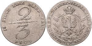 2/3 Талер Королівство Пруссія (1701-1918) Срібло 