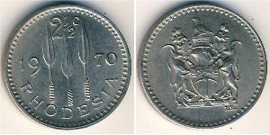 2.5 Cent Rhodesia (1965 - 1979) Rame/Nichel 