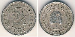 2.5 Centavo Vereinigte Staaten von Kolumbien (1863 - 1886) Kupfer/Nickel 
