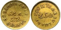 2.5 Dollar Vereinigten Staaten von Amerika (1776 - ) Gold Christopher Bechtler (1782-1843)