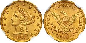 2.5 Dollar Vereinigten Staaten von Amerika (1776 - ) Gold 