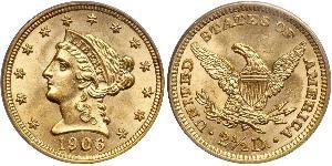 2.5 Dollar Vereinigten Staaten von Amerika (1776 - ) Gold 