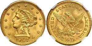 2.5 Dollar Vereinigten Staaten von Amerika (1776 - ) Gold 