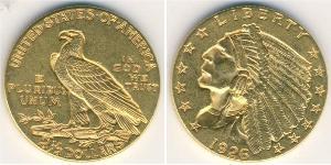 2.5 Dollar Vereinigten Staaten von Amerika (1776 - ) Gold 