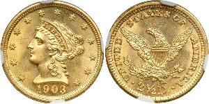 2.5 Dollar Vereinigten Staaten von Amerika (1776 - ) Gold 