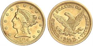 2.5 Dollar Vereinigten Staaten von Amerika (1776 - ) Gold 