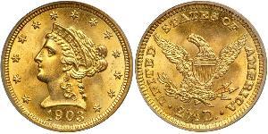 2.5 Dollar Vereinigten Staaten von Amerika (1776 - ) Gold 