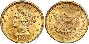 2.5 Dollar 美利堅合眾國 (1776 - ) 金 