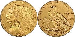 2.5 Dólar Estados Unidos de América (1776 - ) Oro 