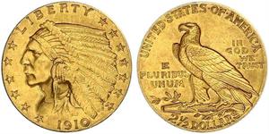 2.5 Dólar Estados Unidos de América (1776 - ) Oro 