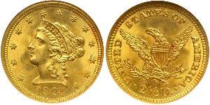 2.5 Dólar Estados Unidos de América (1776 - ) Oro 