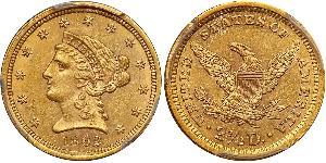 2.5 Dólar Estados Unidos de América (1776 - ) Oro 
