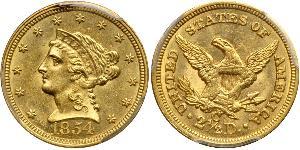 2.5 Dólar Estados Unidos de América (1776 - ) Oro 