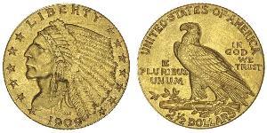 2.5 Dólar Estados Unidos de América (1776 - ) Oro 