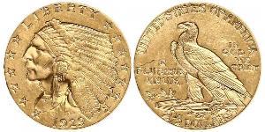 2.5 Dólar Estados Unidos de América (1776 - ) Oro 