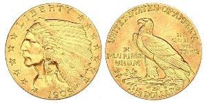 2.5 Dólar Estados Unidos de América (1776 - ) Oro 