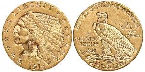 2.5 Dólar Estados Unidos de América (1776 - ) Oro 