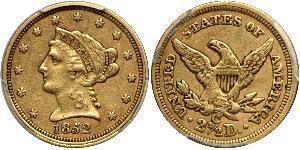 2.5 Dólar Estados Unidos de América (1776 - ) Oro 