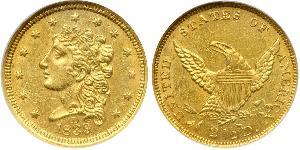 2.5 Dólar Estados Unidos de América (1776 - ) Oro 