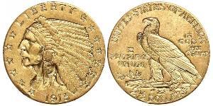 2.5 Dólar Estados Unidos de América (1776 - ) Oro 