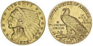 2.5 Dólar Estados Unidos de América (1776 - ) Oro 