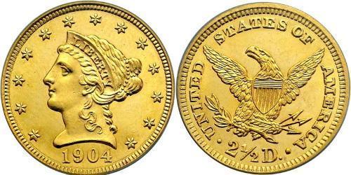 2.5 Dólar Estados Unidos de América (1776 - ) Oro 