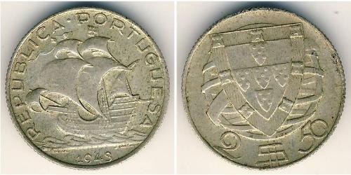 2,5 Escudo Estado Novo (Portugal) (1933 - 1974) Argent 