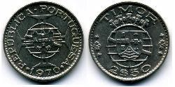 2,5 Escudo Portugal / Timor oriental (1702 - 1975) Cuivre/Nickel 