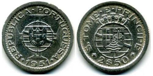 2,5 Escudo Sao Tomé-et-Principe (1469 - 1975) Cuivre/Nickel 