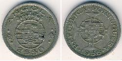 2,5 Escudo Portuguese Angola (1575-1975) Kupfer/Nickel 