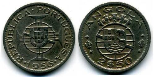 2,5 Escudo Portugal / Portuguese Angola (1575-1975) Kupfer/Nickel 