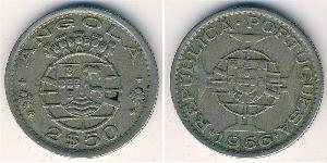2,5 Escudo Portuguese Angola (1575-1975) Níquel/Cobre 