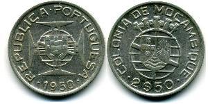 2,5 Escudo Mozambique Plata 