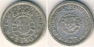 2,5 Escudo São Tomé and Príncipe (1469 - 1975) Silber 