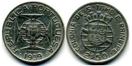 2,5 Escudo São Tomé and Príncipe (1469 - 1975) Silber 