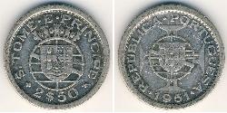 2,5 Escudo São Tomé and Príncipe (1469 - 1975) Silver 