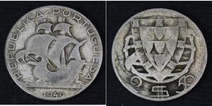2,5 Escudo Portugal / Portuguese Republic - Ditadura Nacional (1926 - 1933)  