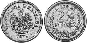 2.5 Peso Messico (1867 - ) Oro 