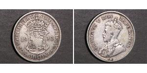 2.5 Shilling Sudafrica (1910 - ) Argento Giorgio V (1865-1936)