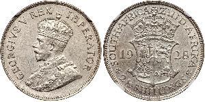 2.5 Shilling Sudafrica (1910 - ) Argento Giorgio V (1865-1936)