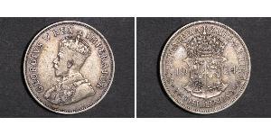 2.5 Shilling Sudafrica (1910 - ) Argento Giorgio V (1865-1936)