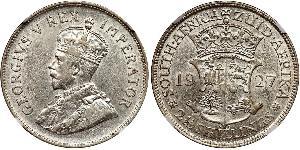 2.5 Shilling Sudafrica (1910 - ) Argento Giorgio V (1865-1936)