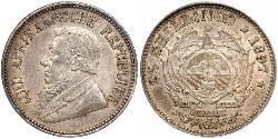 2.5 Shilling Sudáfrica Plata Paul Kruger (1825 - 1904)