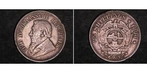 2.5 Shilling Sudáfrica (1910 - ) Plata Paul Kruger (1825 - 1904)